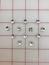 Rhinestones - 10mm Czech "Bright-Cut" Crystal Round Sew-On Per Dozen